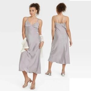 Gray Irisdescent Maxi Dress